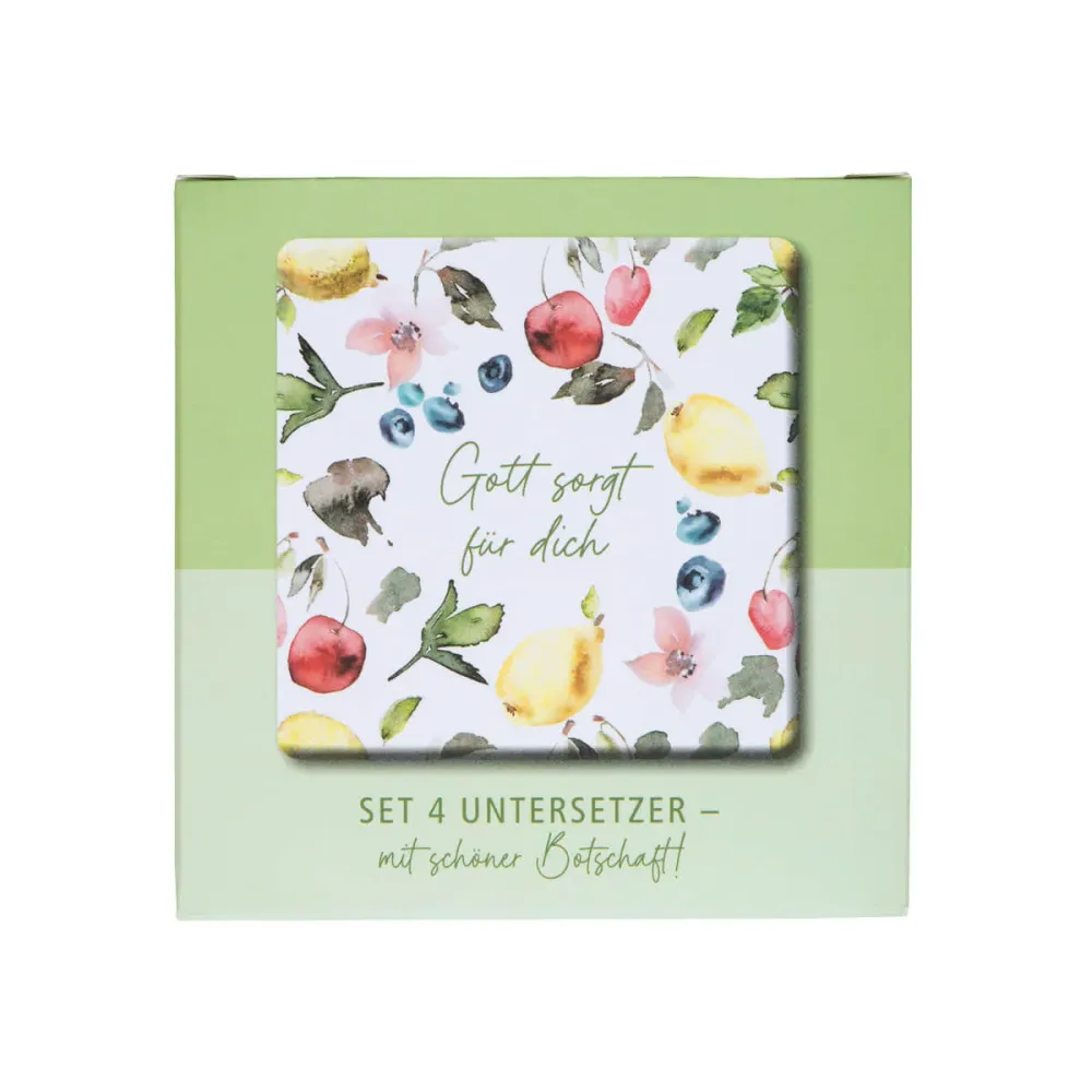Gott sorgt für dich - Untersetzer-Set (4 Ex.)