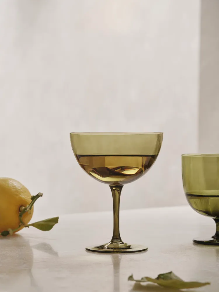 Host Cocktail Glasses - Set 2 - Moss Green