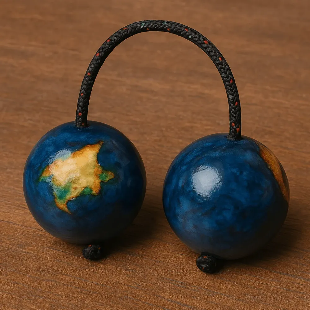 Kashaka Percussion Shaker, Ozeanblau Suarholz