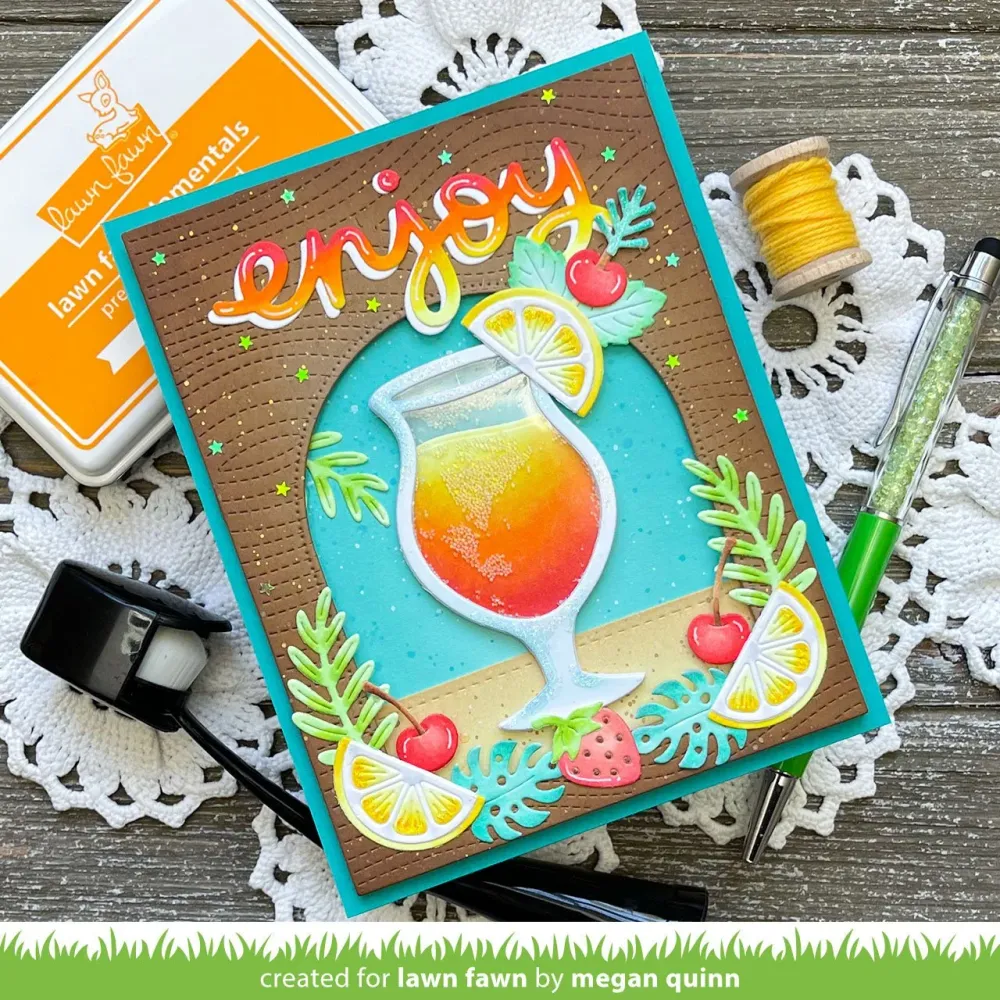 Lawn Fawn Build--drink cocktail add-on Stand alone Stanzschablone
