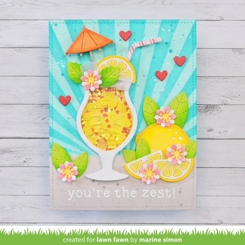 Lawn Fawn Build--drink cocktail add-on Stand alone Stanzschablone