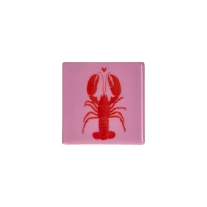 Love Tiles, Untersetzer, Motiv: Hummer, rosa