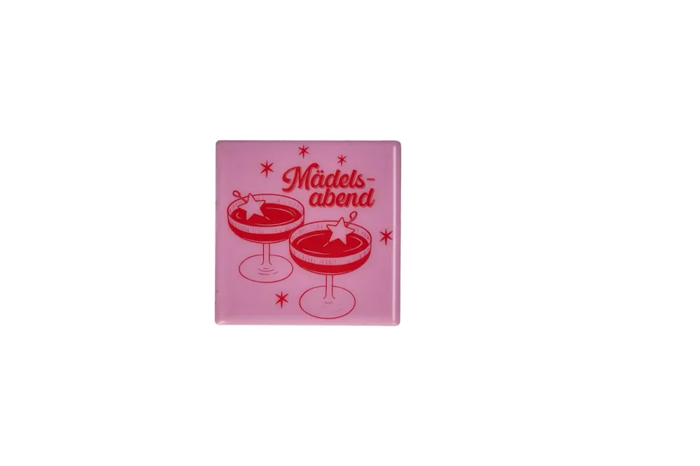 Love Tiles, Untersetzer, Motiv: Mädelsabend, rosa