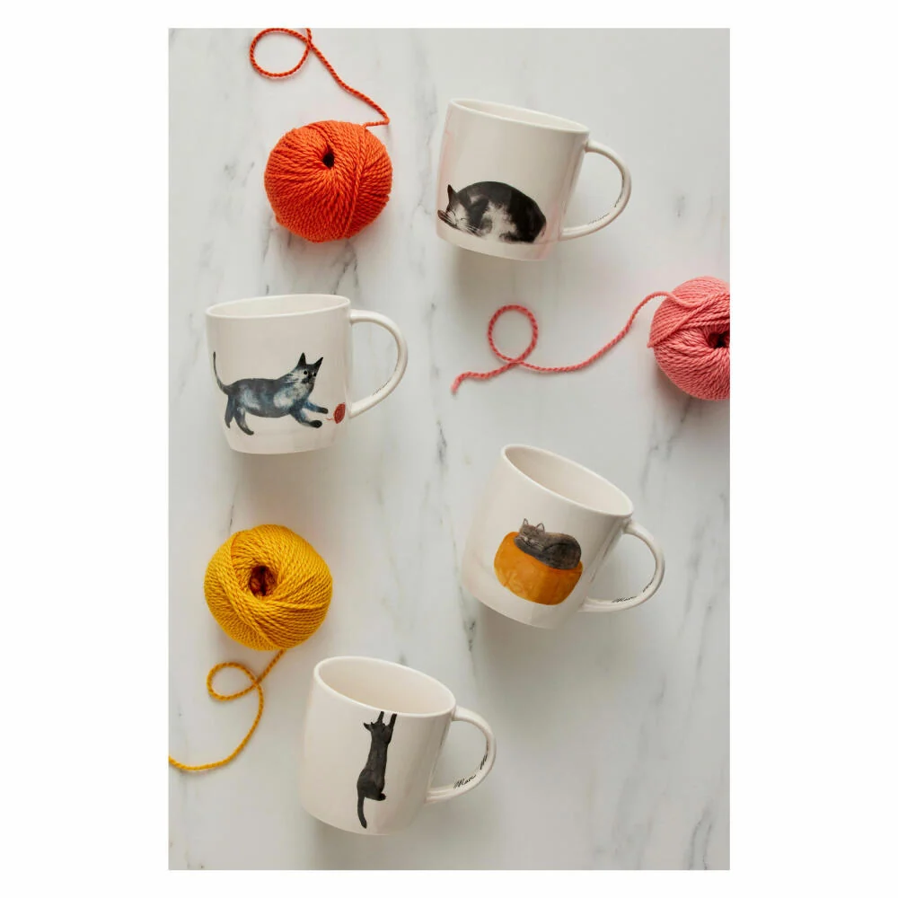 Maxwell & Williams Untersetzer-Set Feline Friends 4-tlg., Getränkeuntersetzer, MDF, 10.5 cm, GI0324