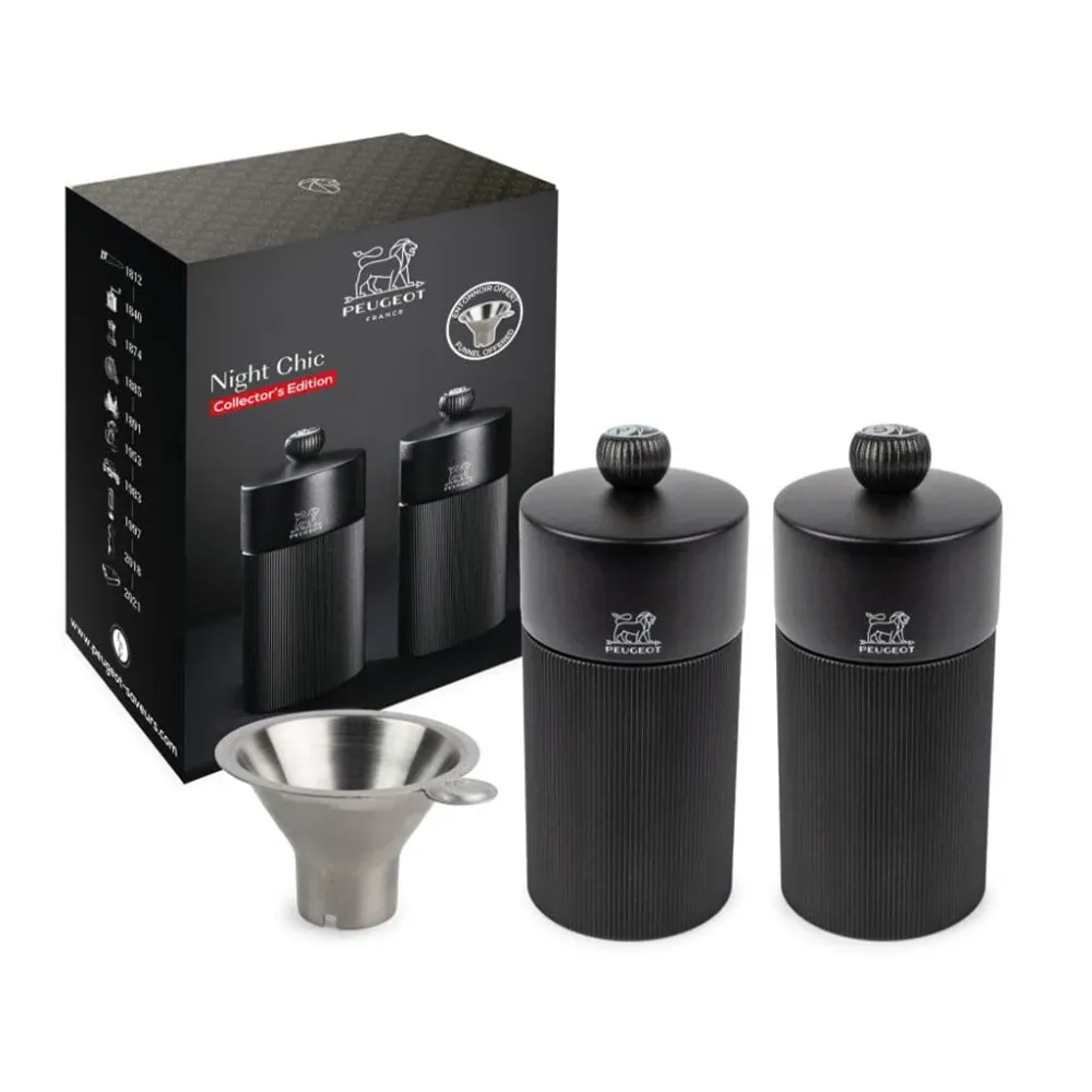 Peugeot - Giftbox Duo Line Salz- und Pfeffermühlen-Set 12 cm schwarz