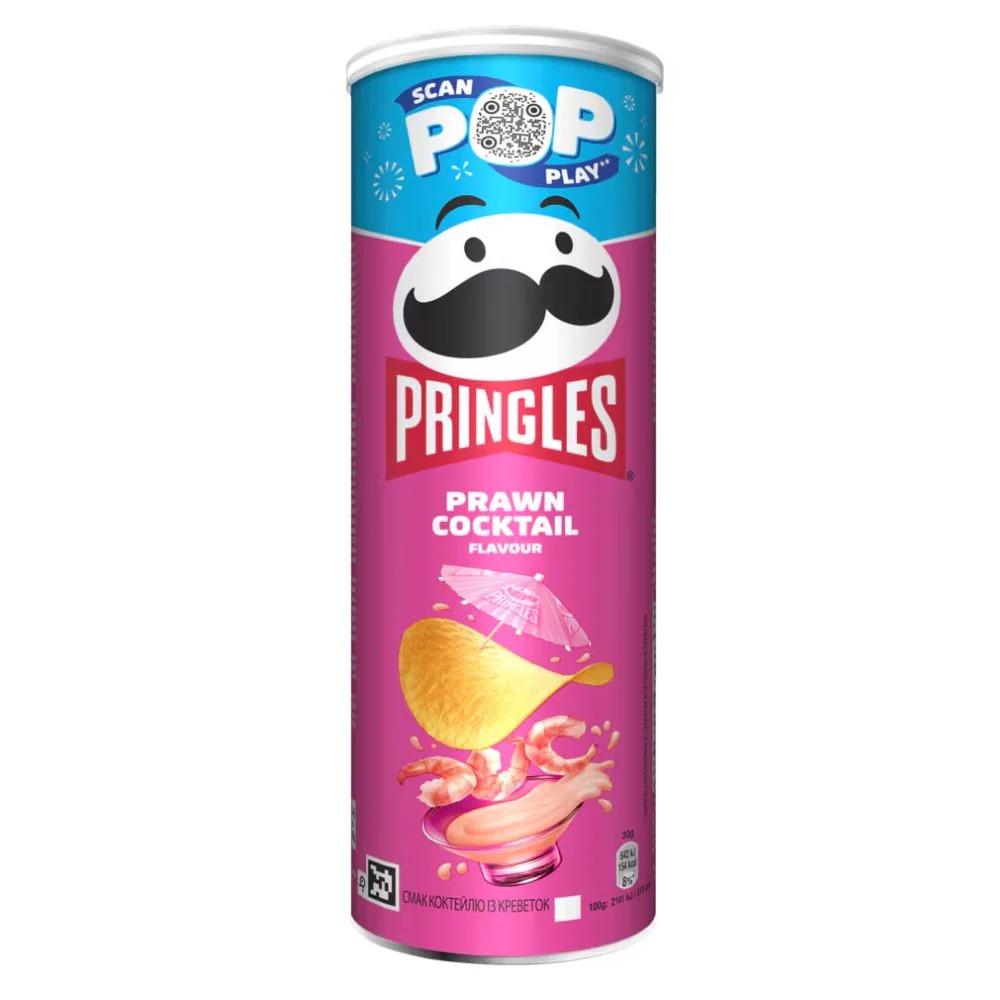 Pringles Prawn Cocktail, Kartoffelchips mit Garnelencocktailgeschmack, 165g