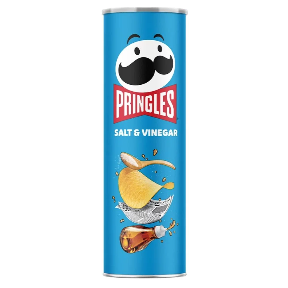 Pringles Salz & Essig, Chips mit Salz und Essig 165g