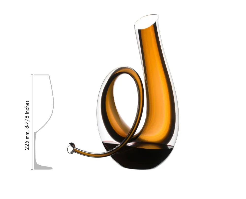 Riedel Dekanter Horn, Bernstein und Schwarz