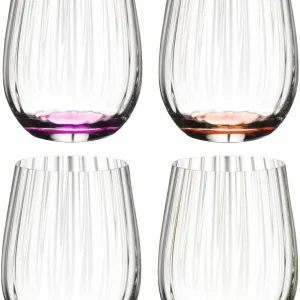 Riedel Tumbler Glas Happy O - 4 Stück - gerippt