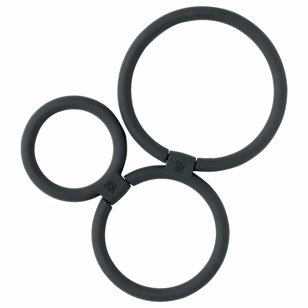 Rig-Tig Untersetzer Circles Black, Topfunterlage, Silikon, Nylon, Schwarz, 13 cm, Z00058