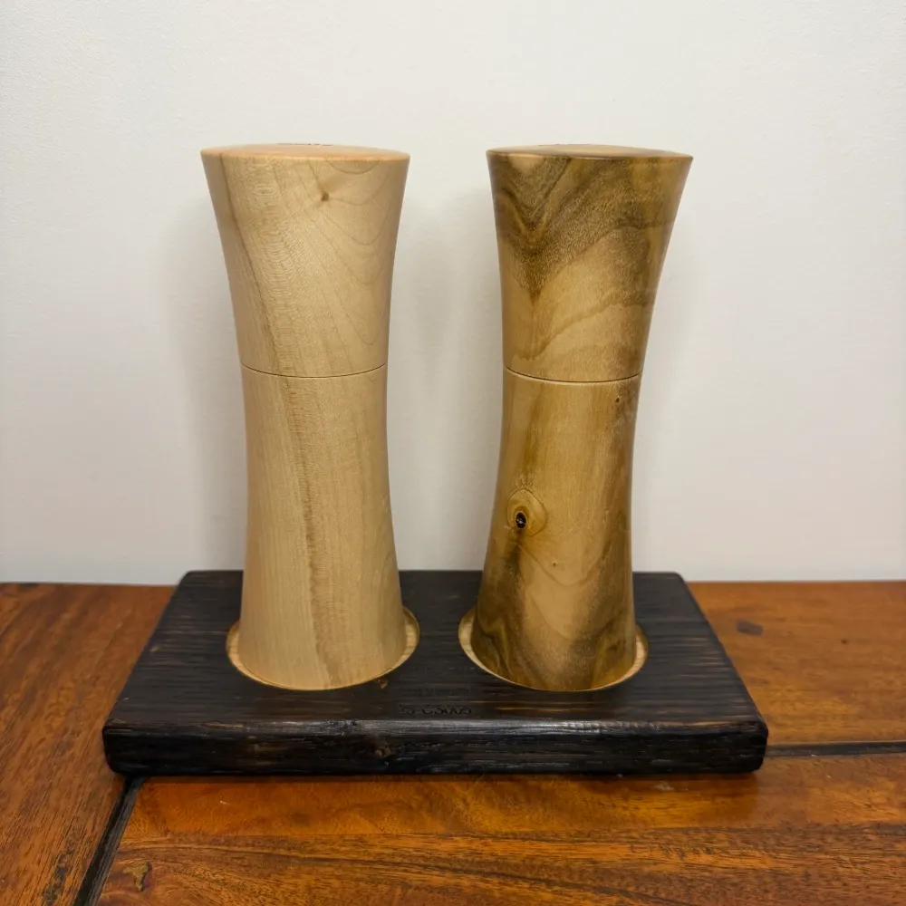 Salz- und Pfeffermühle -Set "CrushGrind" 16 cm • Ahorn/Traubenkirsche