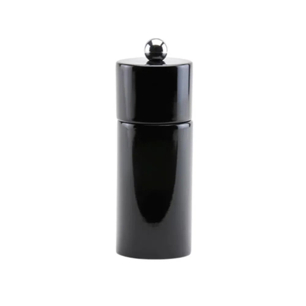 Schwarze Mini-Säulen-Salz- oder Pfeffermühle