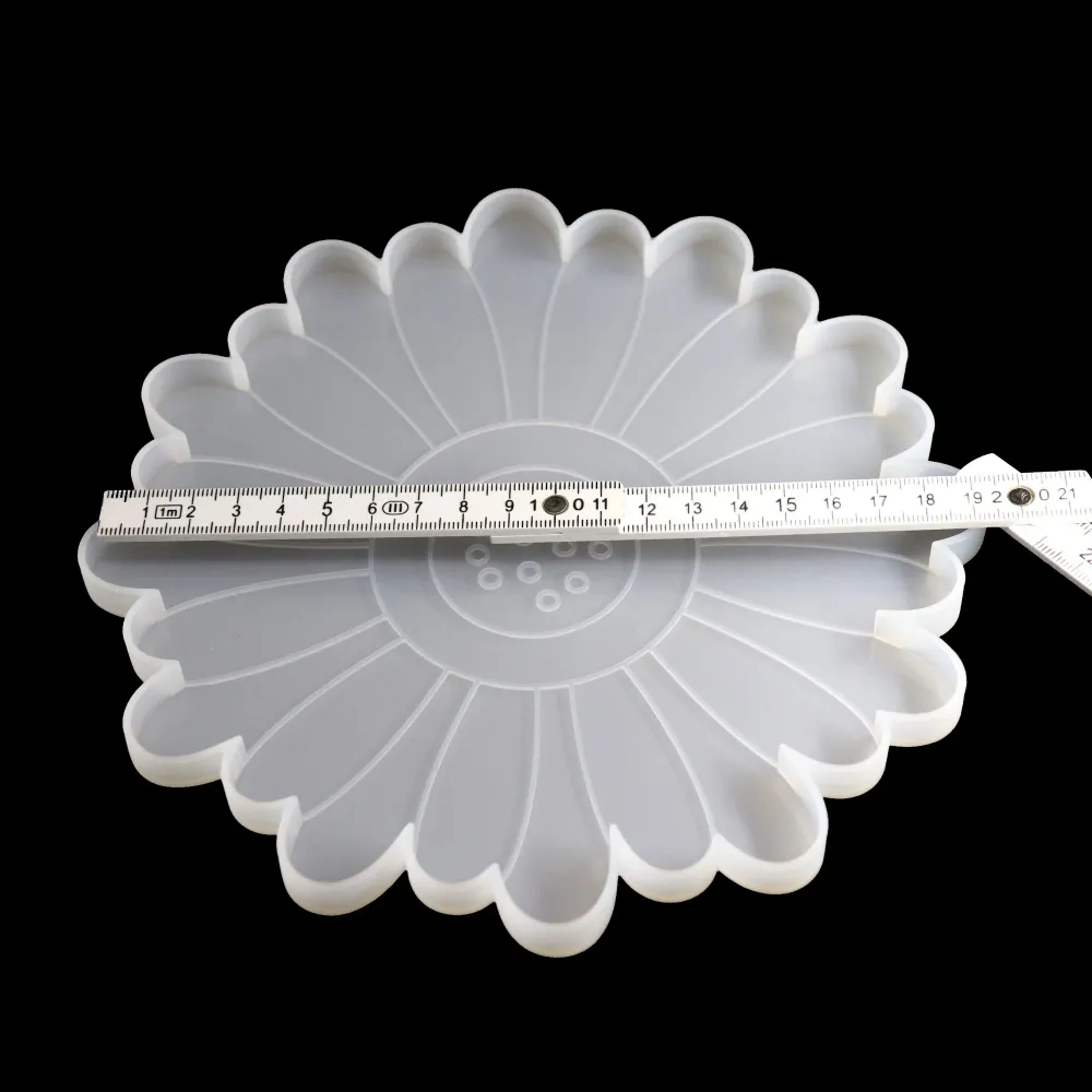 Silikonform Blume Untersetzer Gießform für Raysin, Epoxidharz Groß ca. 20 cm