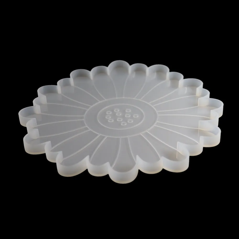 Silikonform Blume Untersetzer Gießform für Raysin, Epoxidharz Groß ca. 20 cm