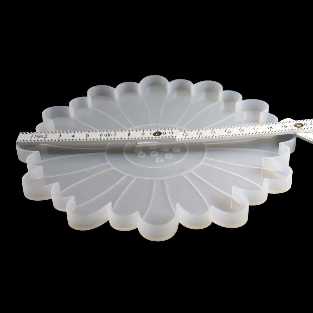 Silikonform Blume Untersetzer Gießform für Raysin, Epoxidharz Groß ca. 20 cm