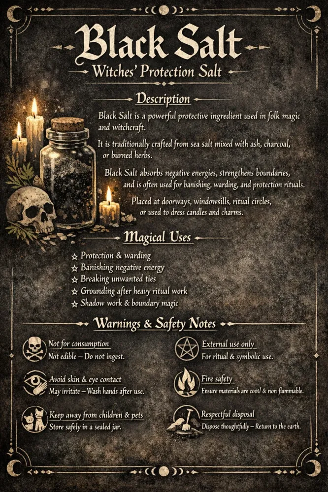 Spell Jar Schwarzes Salz Talisman Hexensalz