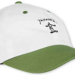 Thrasher Old Timer Dad Cap White Olive
