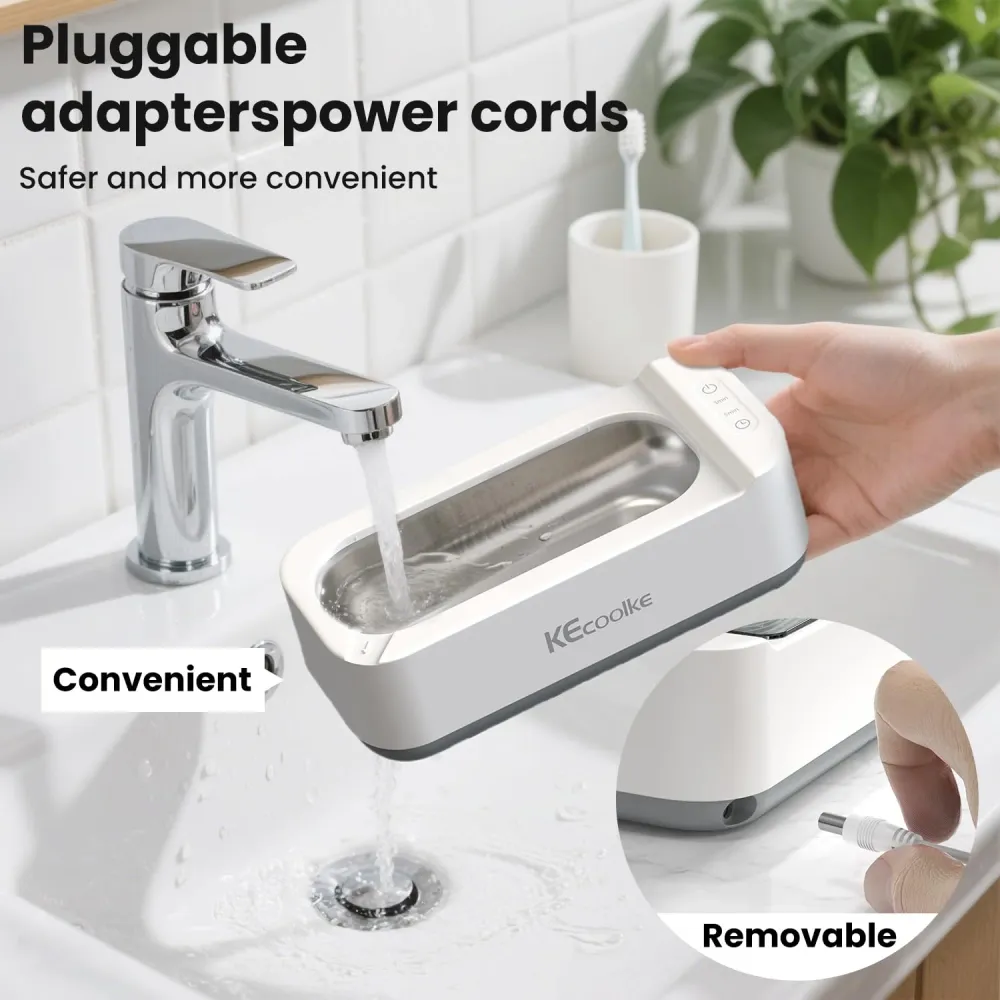 Ultraschallreinigungsgerät Ultraschallreiniger Ultraschallgerät KECOOLKE 400ml Sonic Cleaner mit digitalem Timer für Brill...