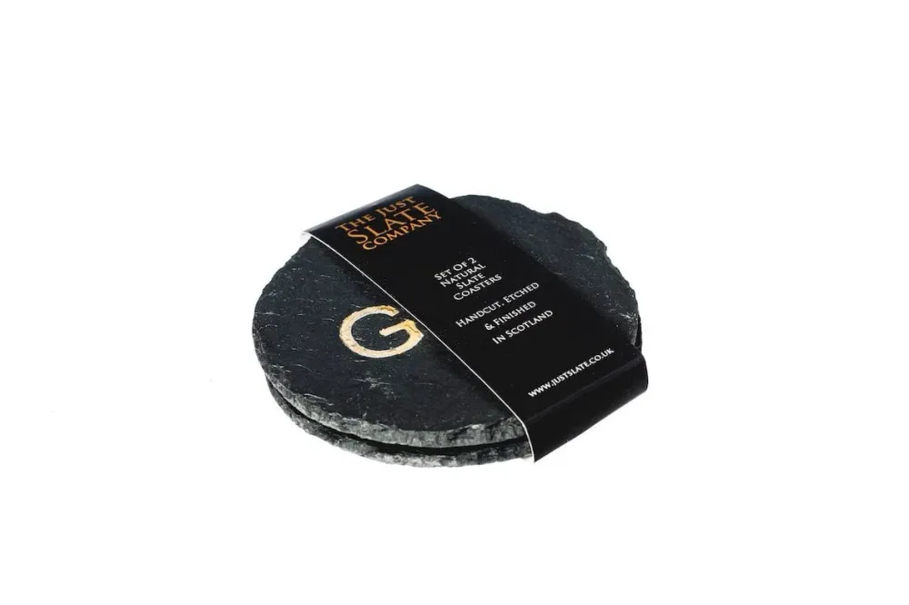 Untersetzer LOVE GIN - Graviert - Schiefer - Just Slate Company Schottland