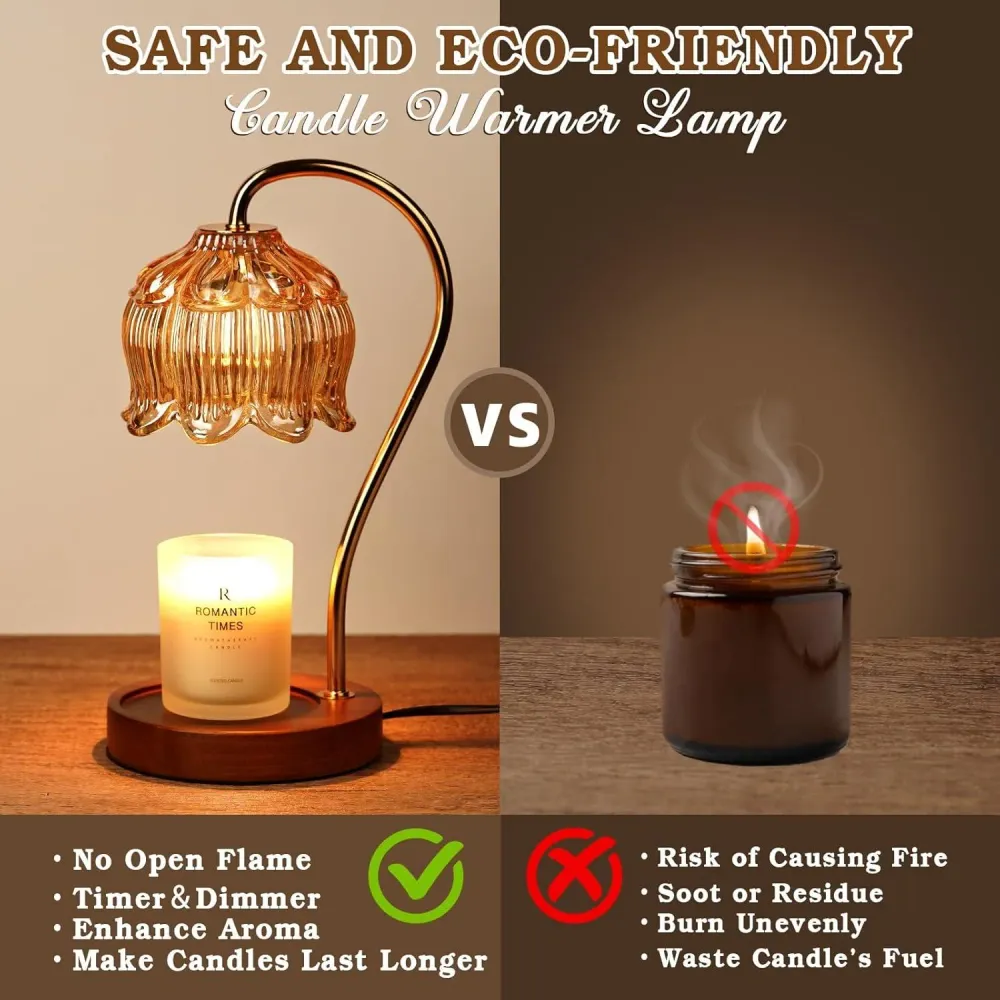 Valentinstagsgeschenk: Dimmbare Kerzenwärmer Lampe Timer Vintage