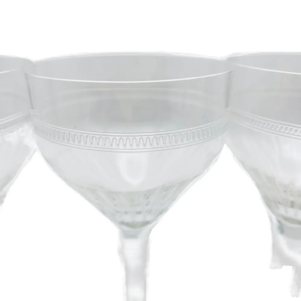 Vintage Weingläser 3er Set beschliffen 60er 70er Mid Century Lounge