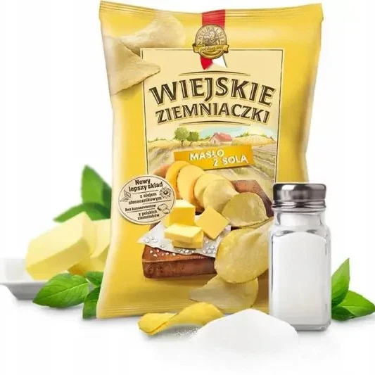 Wiejskie Ziemniaczki Maslo z Sola - Butter & Salz Chips 130g