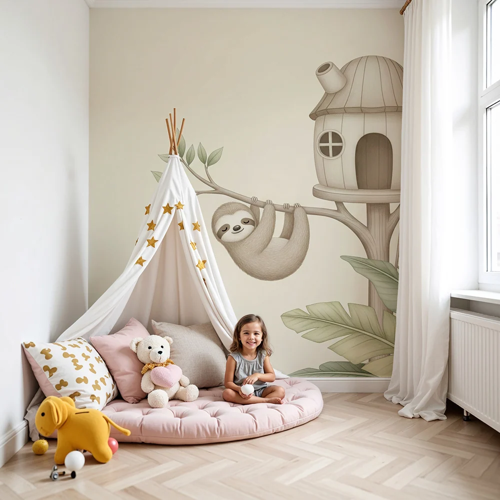 Babyzimmer Tapete | Faul im eigenen Haus