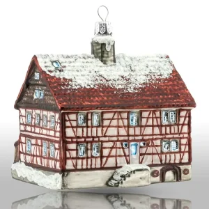 Fachwerk-Haus im Schnee