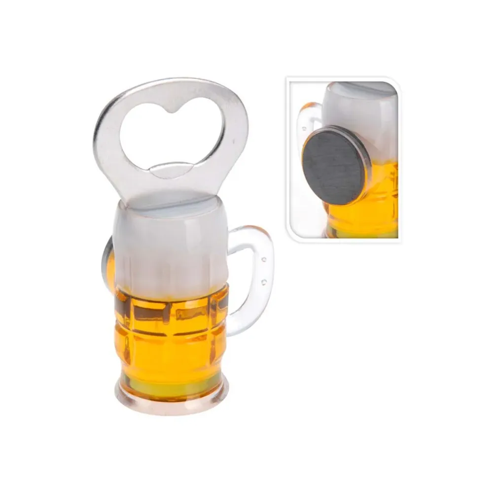 Flaschenöffner - Bierglas + Magnet