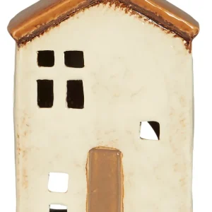 Haus f/Teelicht Brighton braune Tür