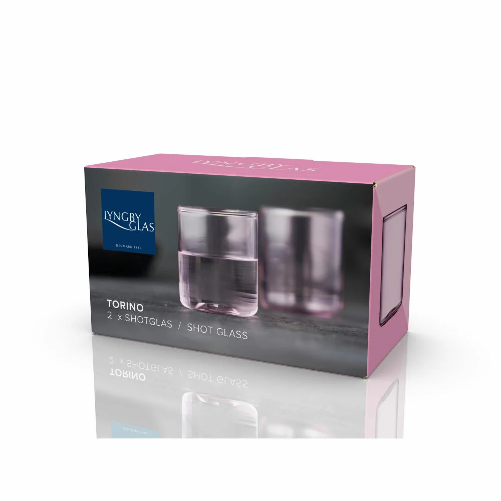 Lyngby Glas Messglas Torino 2er Set, Messbecher, Glas, Pink, 600 ml, 30202