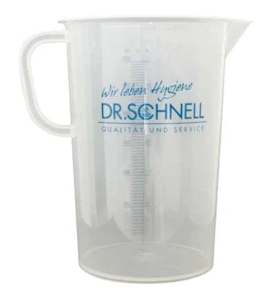 Dr. Schnell Messbecher 3L – Robuster Kunststoff, Ergonomischer Griff