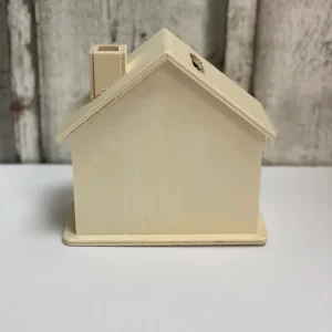 Spardose Holz-Haus
