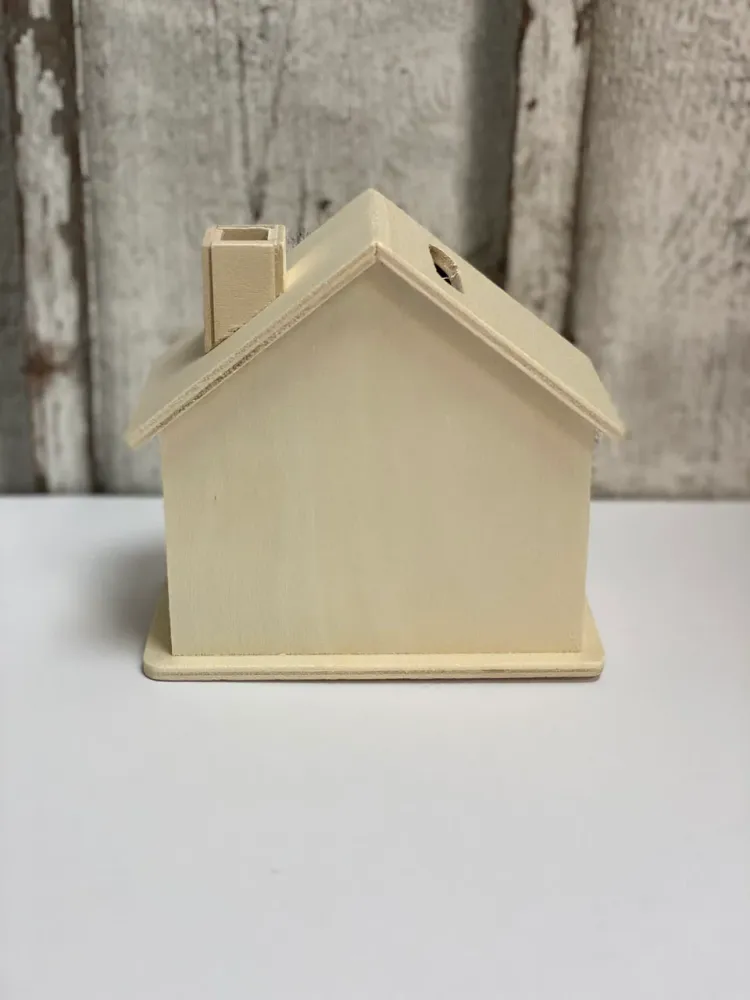 Spardose Holz-Haus