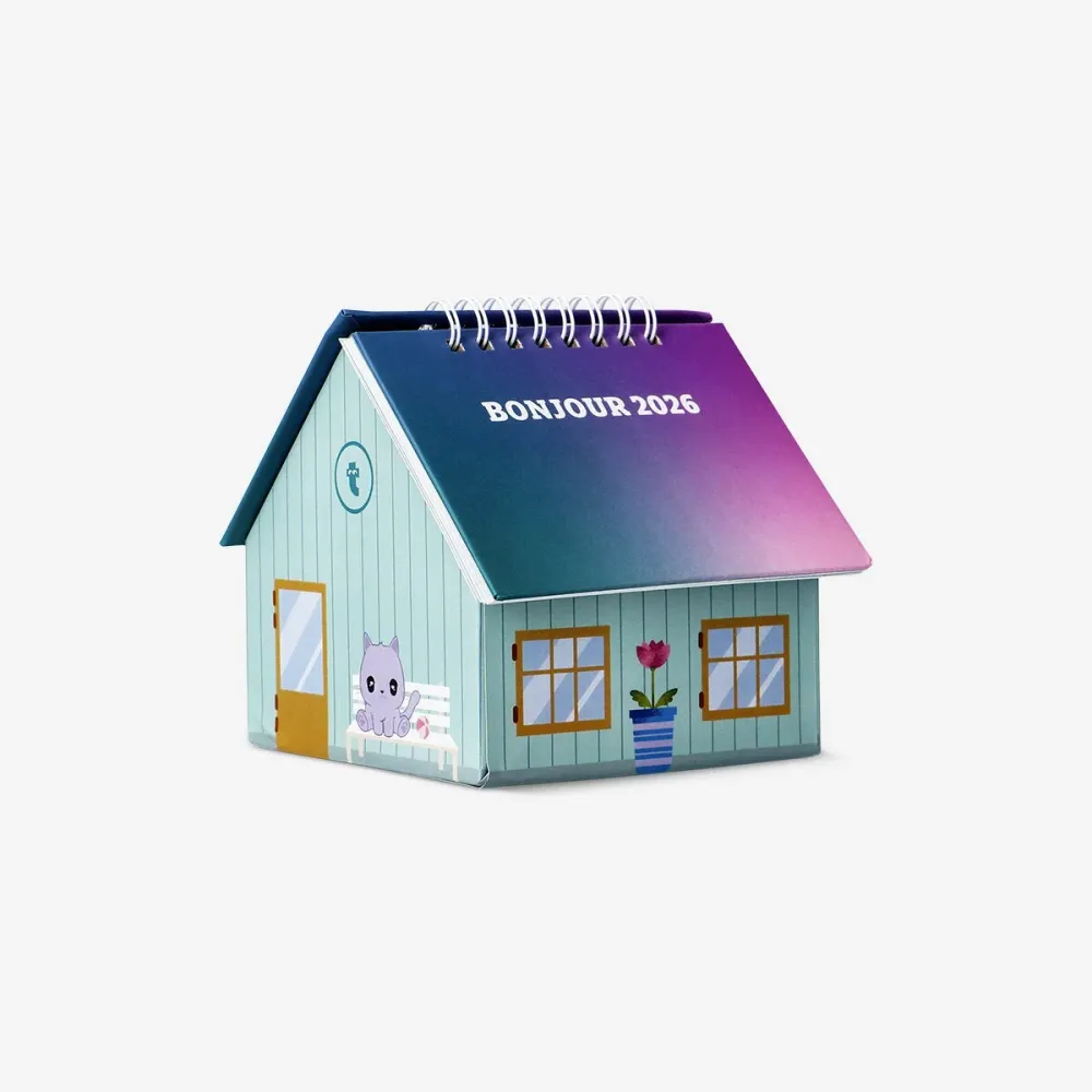 Tischkalender als Haus