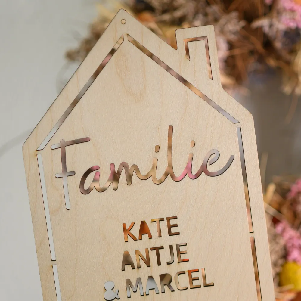Unser "KLEINES HAUS" mit Namen, Geschenk zum Einzug, Geschenk zum Richtfest, personalisiertes Einweihungsgeschenk, Haus mi...