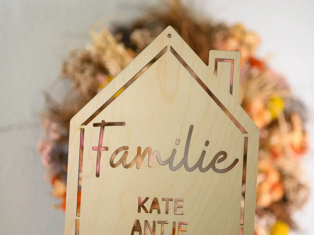 Unser "KLEINES HAUS" mit Namen, Geschenk zum Einzug, Geschenk zum Richtfest, personalisiertes Einweihungsgeschenk, Haus mi...