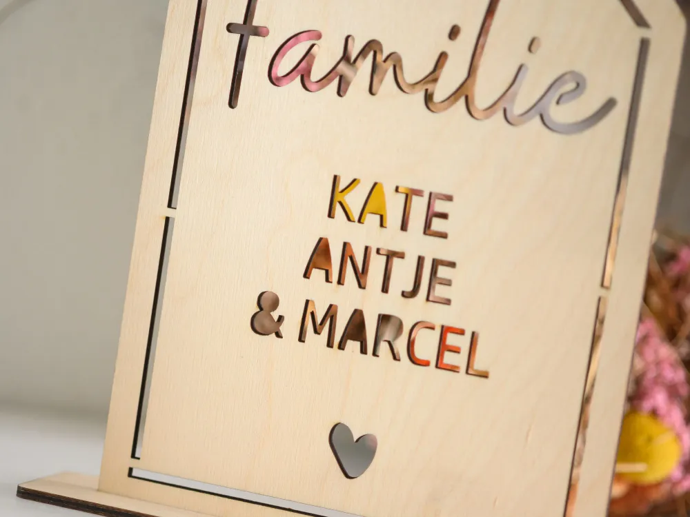 Unser "KLEINES HAUS" mit Namen, Geschenk zum Einzug, Geschenk zum Richtfest, personalisiertes Einweihungsgeschenk, Haus mi...
