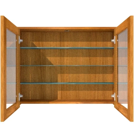Adele Wandhängender Spiegelschrank aus Teak