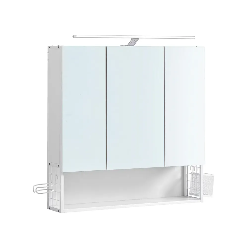 Badezimmerschrank Spiegelschrank LED Beleuchtung Wolkenweiss