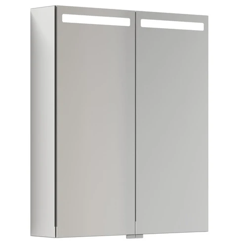 Juna Spiegelschrank, Korpus verspiegelt, 60x80x14,5cm, LED-Beleucht.
