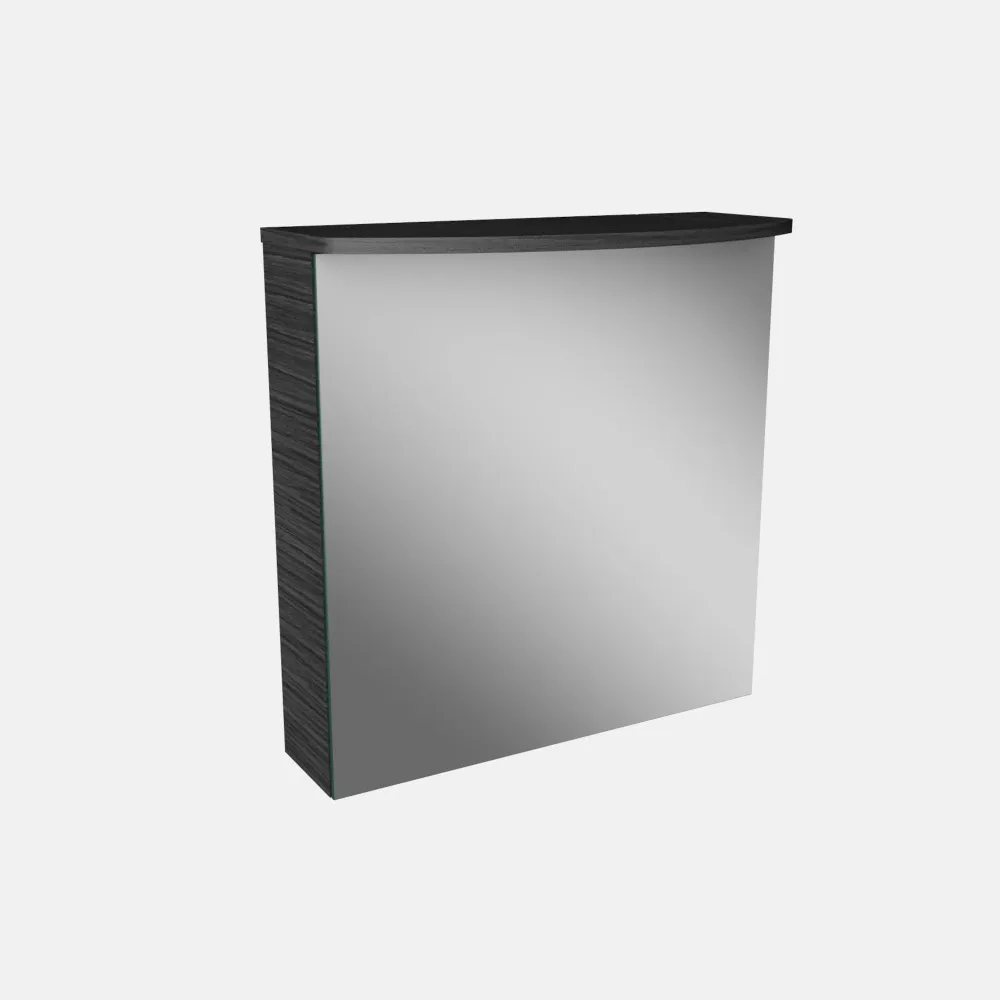 Spiegelschrank L4 I 60 cm mit einer LED-Leuchte und einer Tür, Anschlag links, Dark Oak