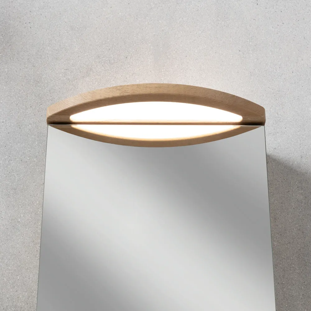 Spiegelschrank L4 I 60 cm mit einer LED-Leuchte und einer Tür, Anschlag links, Dark Oak