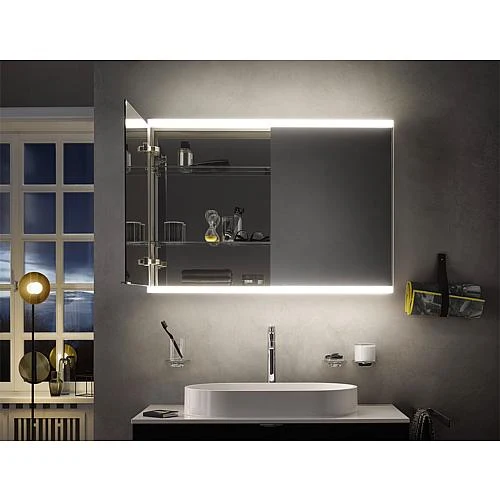 Unterputz LED-Spiegelschrank Emco Prime 2, mit Lichtsteuerrung und Tastdimmer, 600 mm Breite