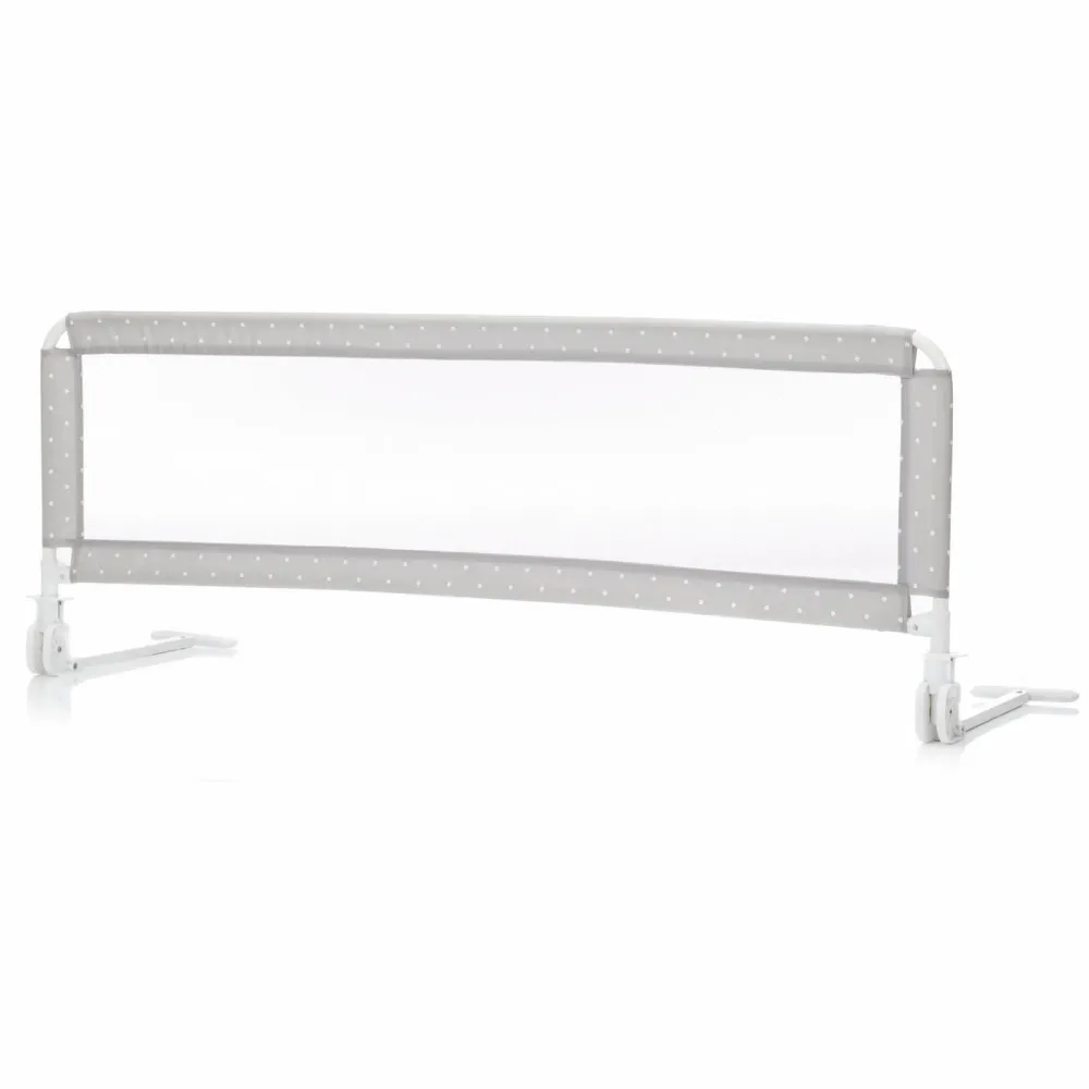 Fillikid Bettschutzgitter Hugo 135x50 cm Punkte grau mit klappfunktion, für Boxspringbetten