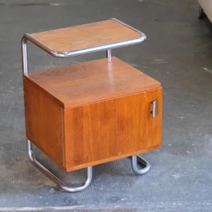 Vintage Nachttisch Bauhaus honigbraun