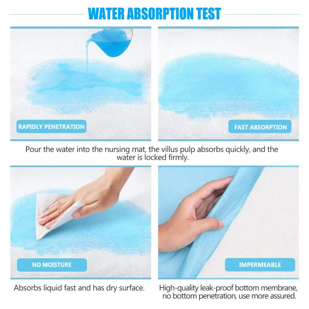 Buyockss Inkontinenzunterlagen für Bett, 80 x 90 cm, wasserdicht, 25 Stück, saugfähige Einweg, Wickelunterlage, starke Sau...