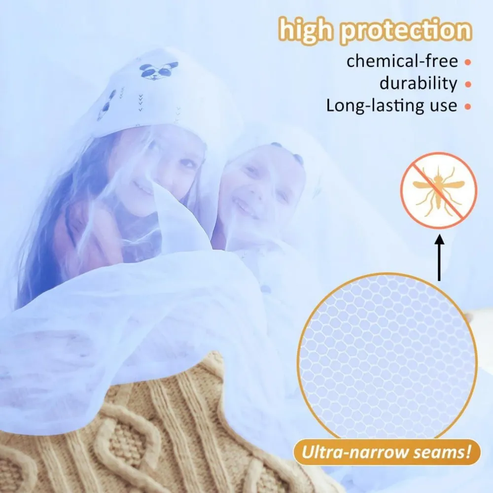 Moskitonetz Bett Doppelbett Einzelbett Blau 0.6 2.5 10.5m