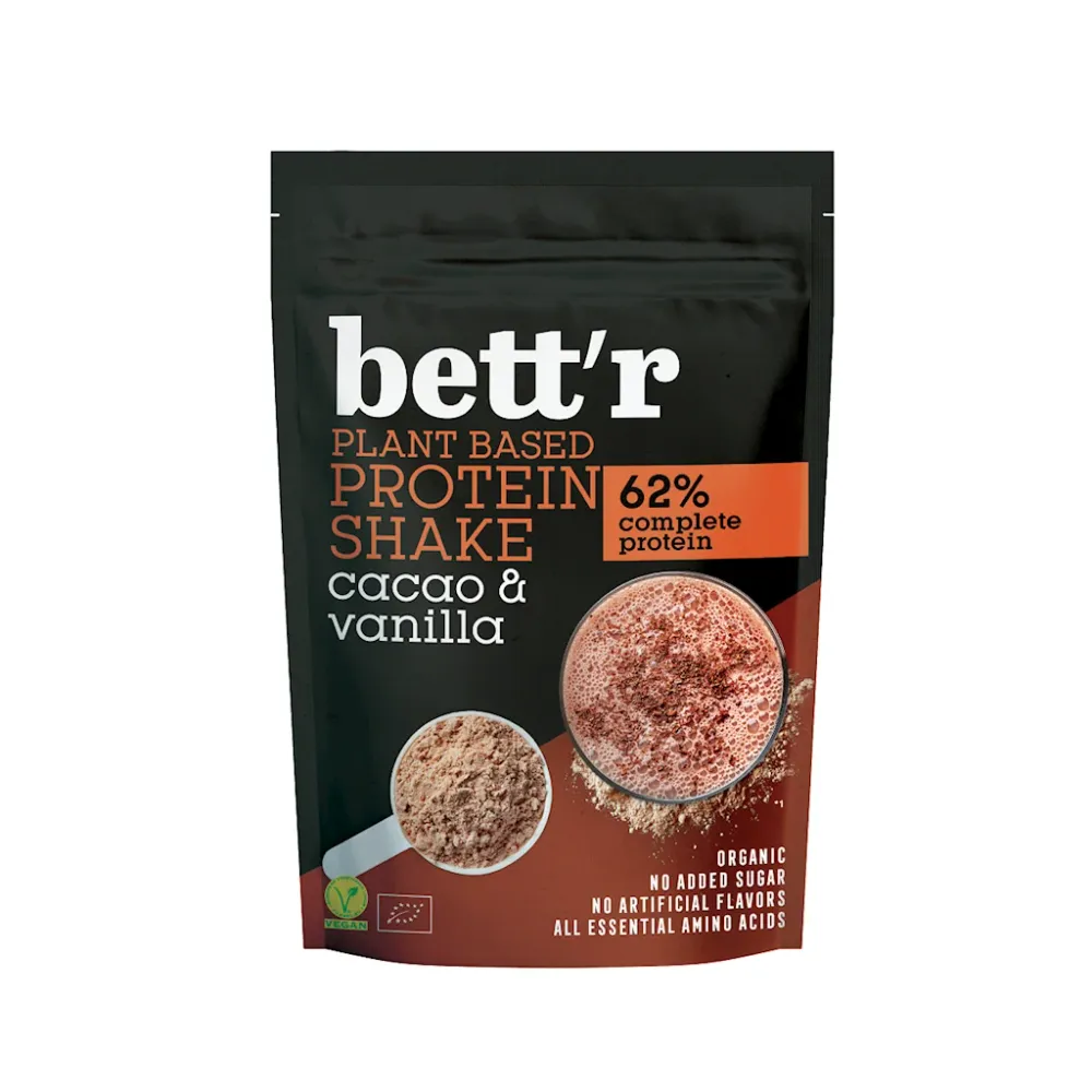 PROTEIN SHAKE KAKAO UND VANILLA OHNE ZUCKERZUSATZ BIO 500 g - BETT'R