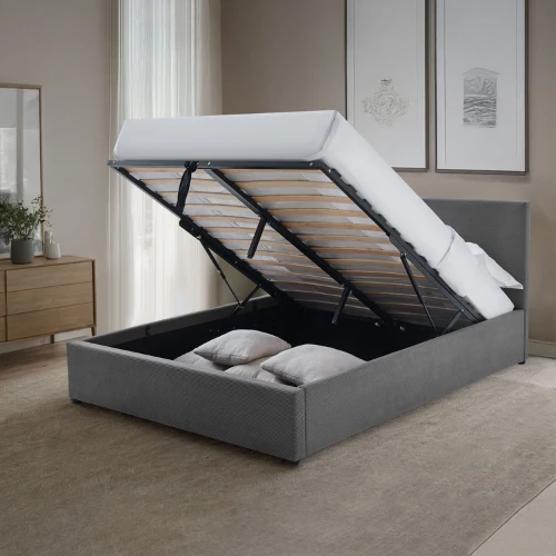 VENUS Bett mit Stauraum, Grau, 160x200cm, EURODESIGN VENUSGRIS160